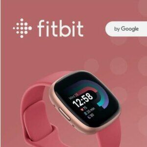 Fitbit Versa 4 Fitness Smartwatch GPS, 24/7 Heart Rate (S & L Bands) Rose